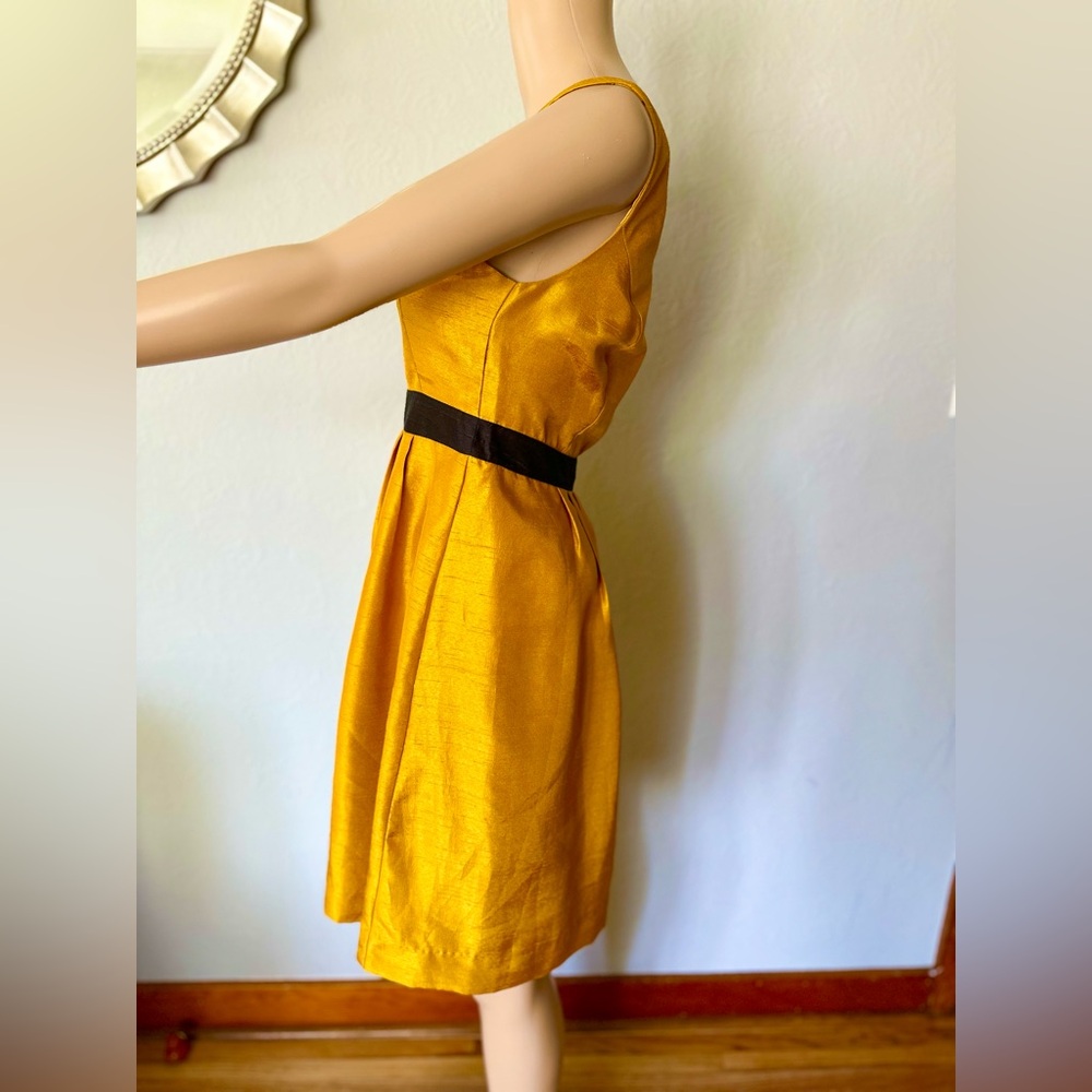 NWT The Limited Mustard-Orange/Gold Sleeveless Aline Dress size 2 - Picture 13 of 13